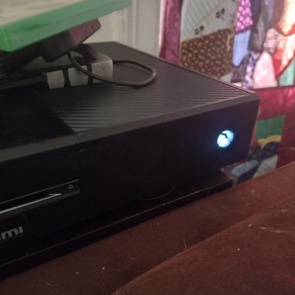 Xbox one with newest games and controller and HDMI cord and headset - Picture 2 of 2